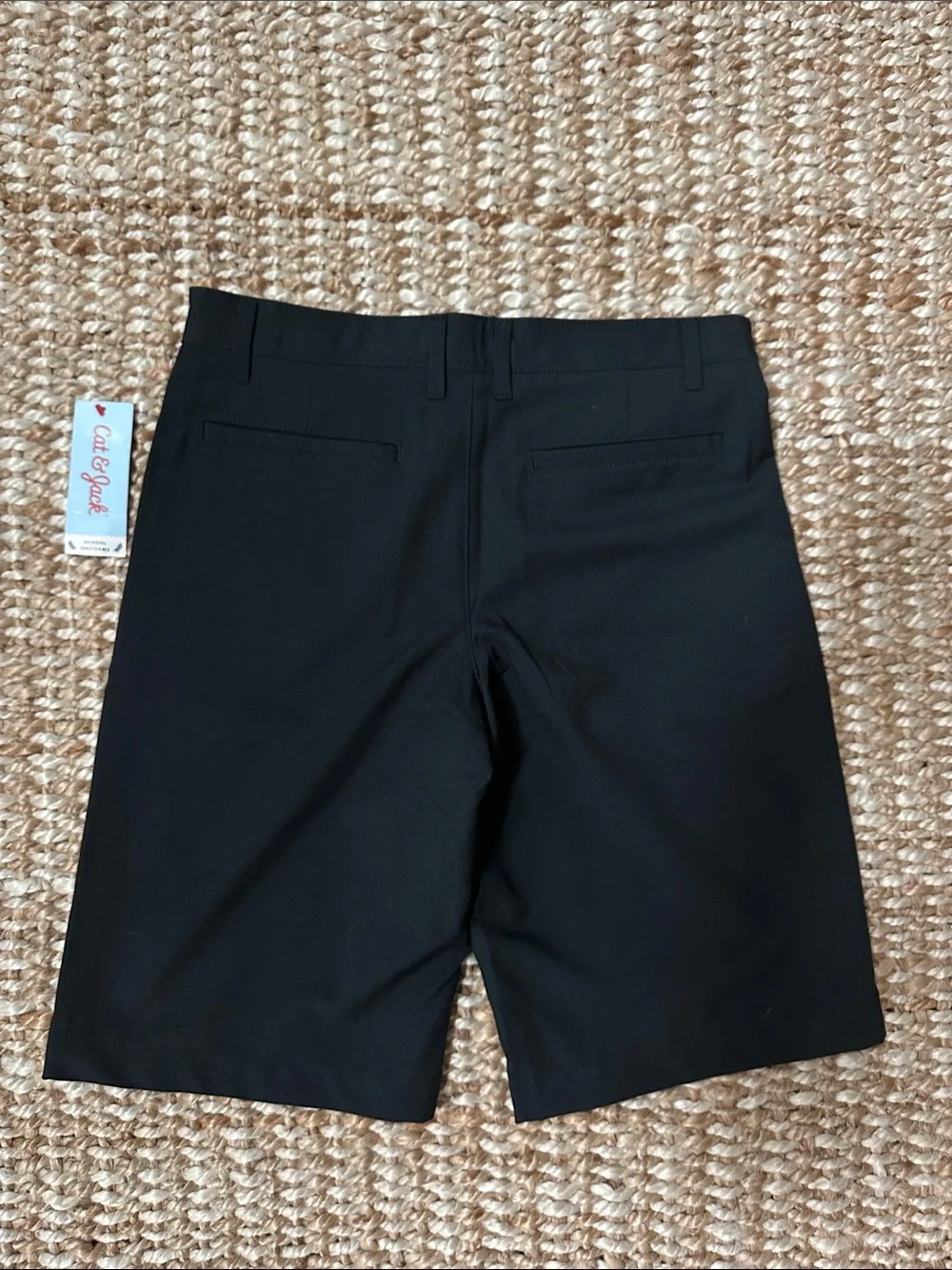 Cat & Jack Black Boys Flat Front Shorts size 16